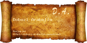Dobozi Arabella névjegykártya